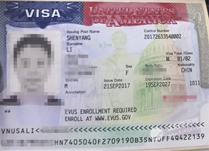 美国十年签证代办3